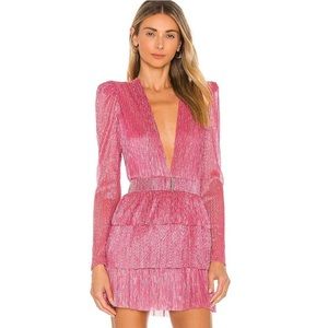SABINA MUSAYEV Carry Mini Dress In Hot Pink (size XS)